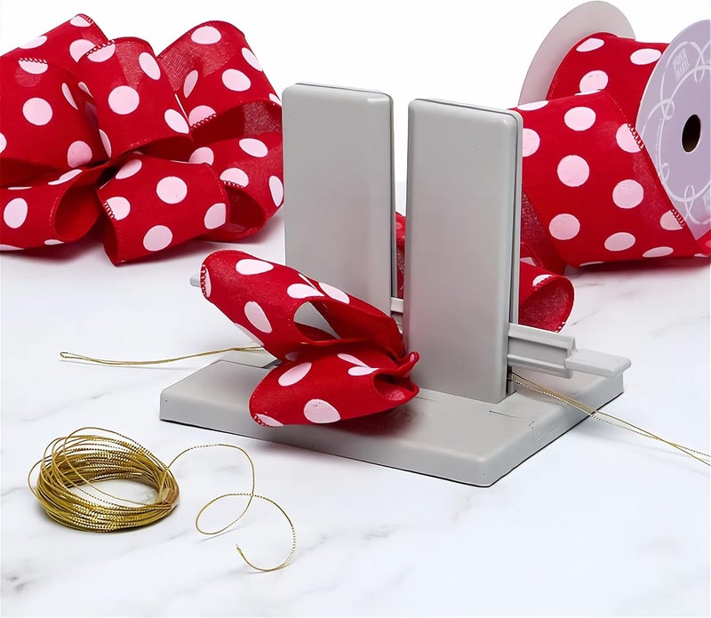 Bowdabra Combo Pack Bow Maker for Ribbon for Wreaths (Set of 4 Tools), Art Supplies Craft Kit Set, Bows for Crafts Wedding Decor, Arts and Crafts for Adults - Wreath Making Supplies Kit, Gray - Image 3